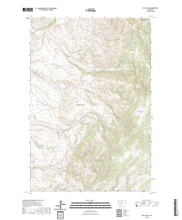 Roy Gulch, MT — USGS 7.5-minute topo (2024)