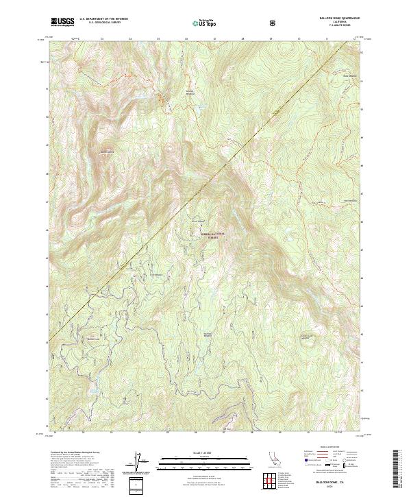 Balloon Dome, CA — USGS 7.5-minute topo (2021)