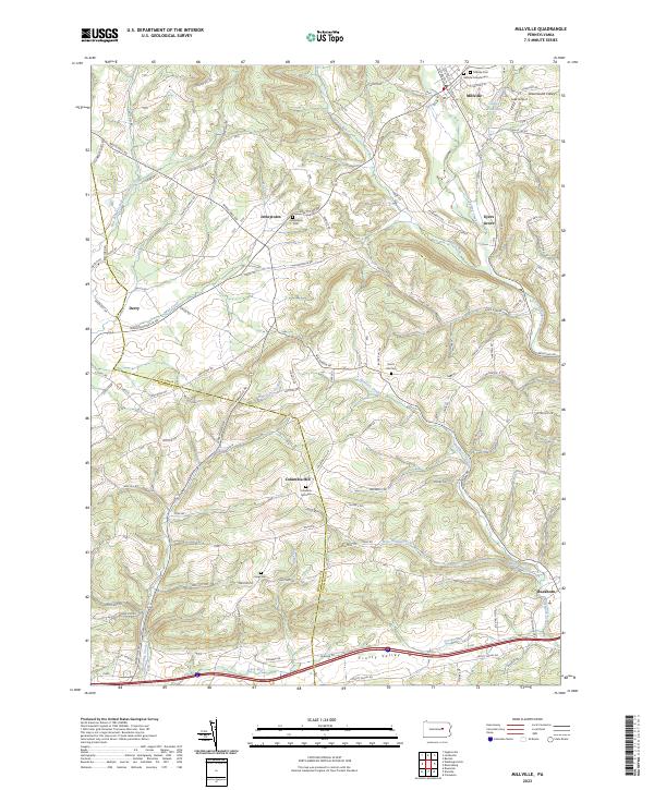 Millville, PA — USGS 7.5-minute topo (2023)