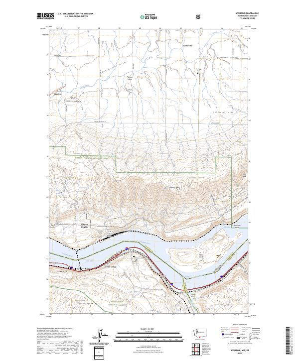 Wishram, WA-OR — USGS 7.5-minute topo (2023)