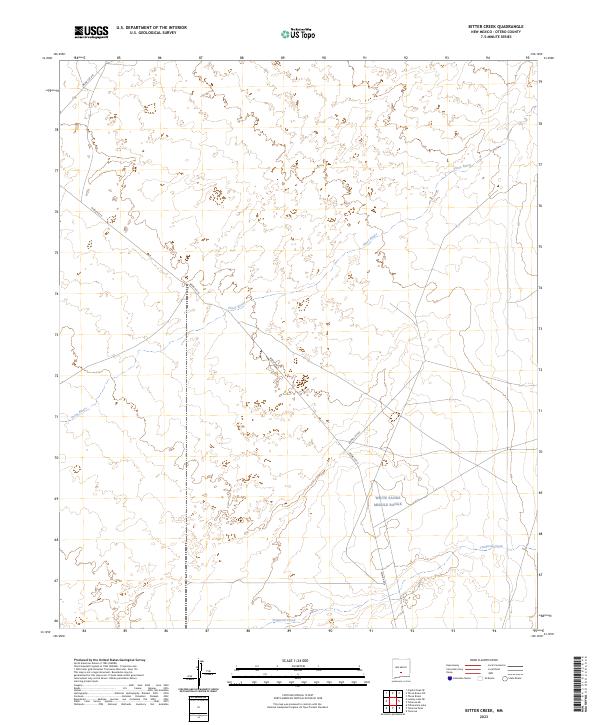 Bitter Creek, NM — USGS 7.5-minute topo (2023)