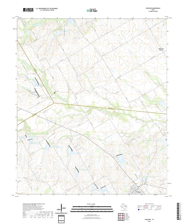 Coolidge, TX — USGS 7.5-minute topo (2022)
