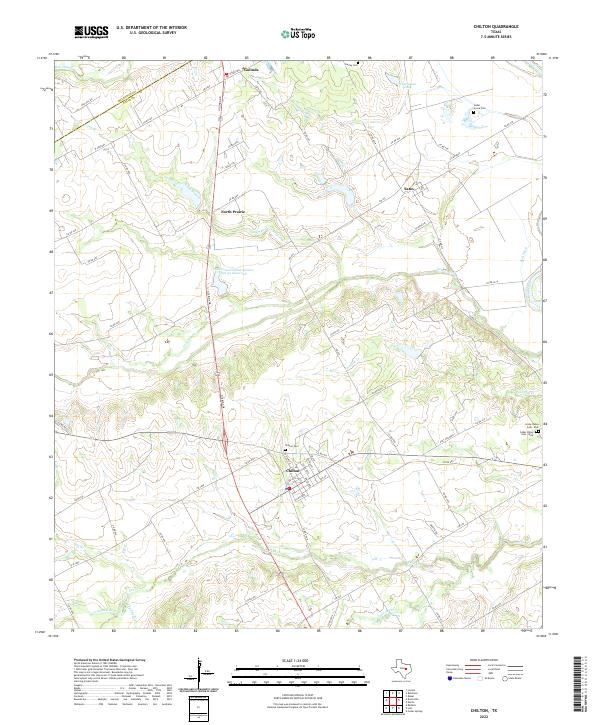 Chilton, TX — USGS 7.5-minute topo (2022)