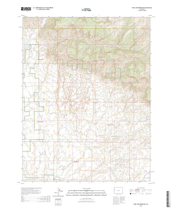 Ruby Lee Reservoir, CO — USGS 7.5-minute topo (2026)