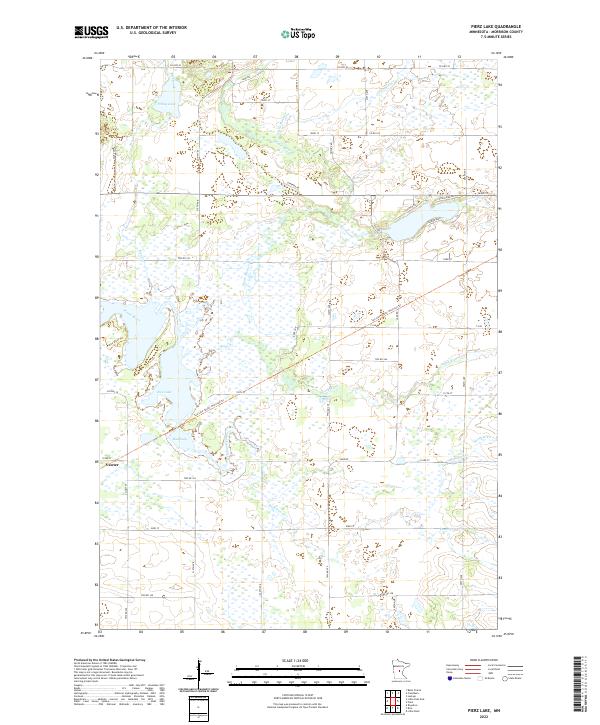Pierz Lake, MN — USGS 7.5-minute topo (2022)