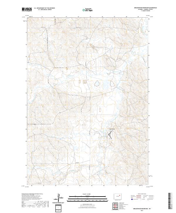 Greasewood Reservoir, WY — USGS 7.5-minute topo (2021)