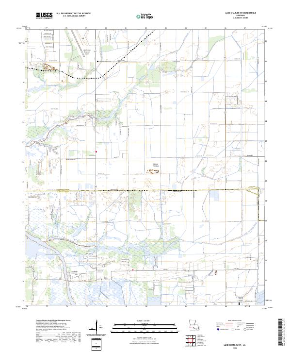 Lake Charles SW, LA — USGS 7.5-minute topo (2024)
