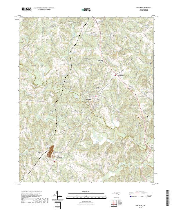Cooleemee, NC — USGS 7.5-minute topo (2022)