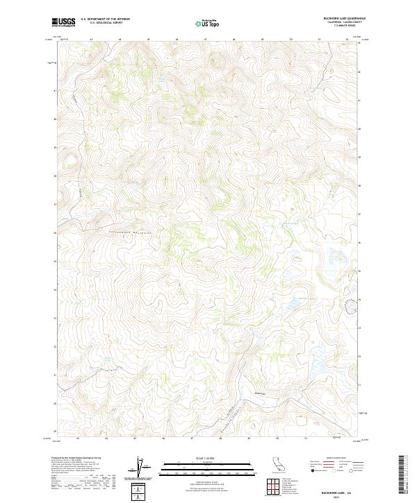 Buckhorn Lake, CA — USGS 7.5-minute topo (2021)