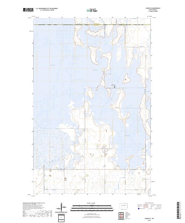 Cando SE, ND — USGS 7.5-minute topo (2024)