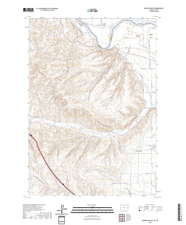 Moores Hollow, OR-ID — USGS 7.5-minute topo (2024)