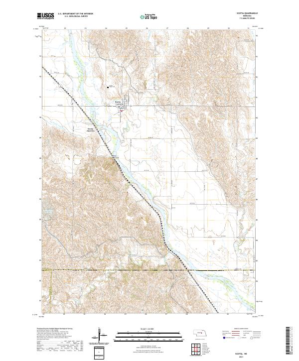 Scotia, NE — USGS 7.5-minute topo (2021)