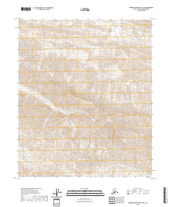 Demarcation Point B-2 SW, AK — USGS 7.5-minute topo (2023)