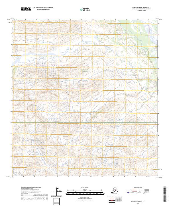 Talkeetna B-5 SE, AK — USGS 7.5-minute topo (2024)