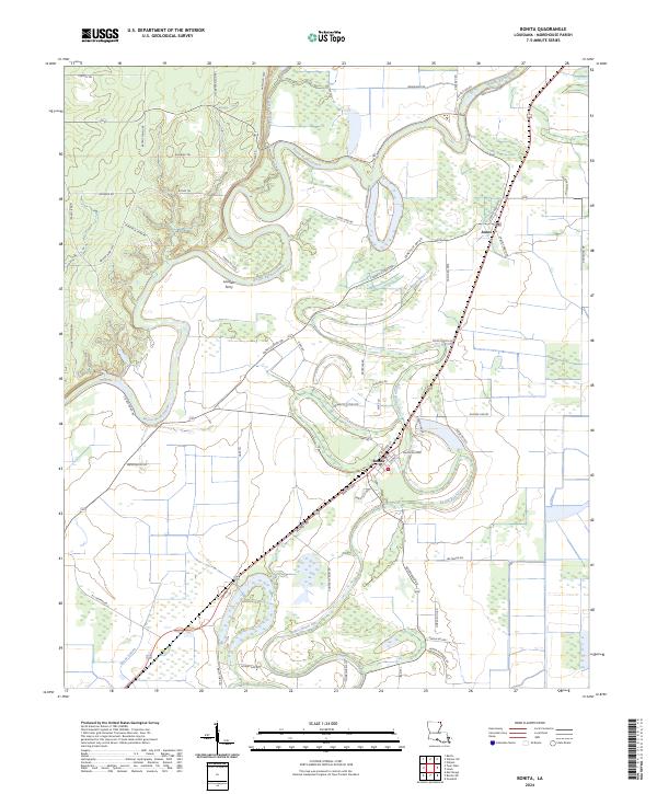 Bonita, LA — USGS 7.5-minute topo (2024)
