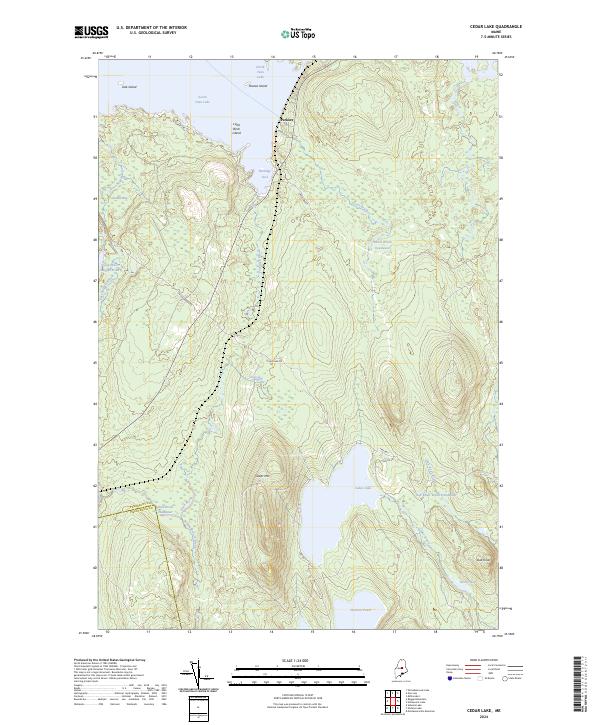 Cedar Lake, ME — USGS 7.5-minute topo (2024)