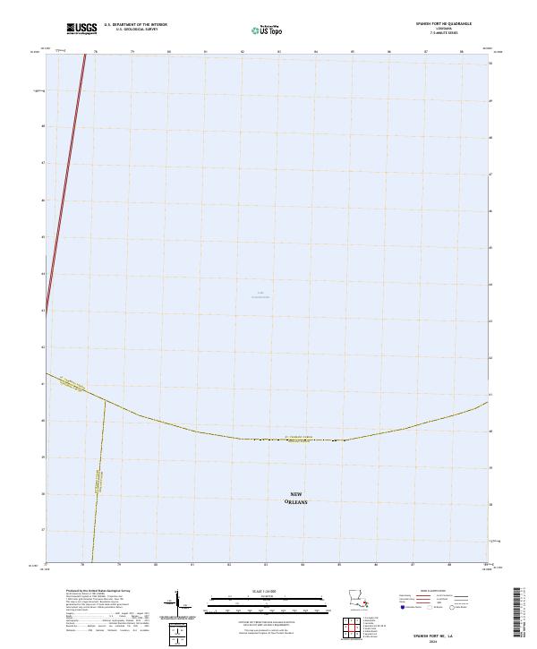 Spanish Fort NE, LA — USGS 7.5-minute topo (2024)