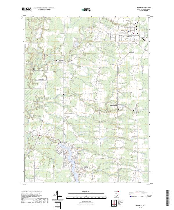 Jefferson, OH — USGS 7.5-minute topo (2023)