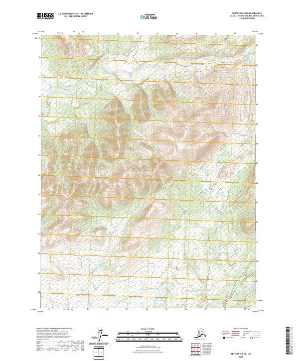 Bettles D-2 NE, AK — USGS 7.5-minute topo (2023)