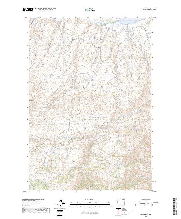 Daly Creek, OR — USGS 7.5-minute topo (2023)