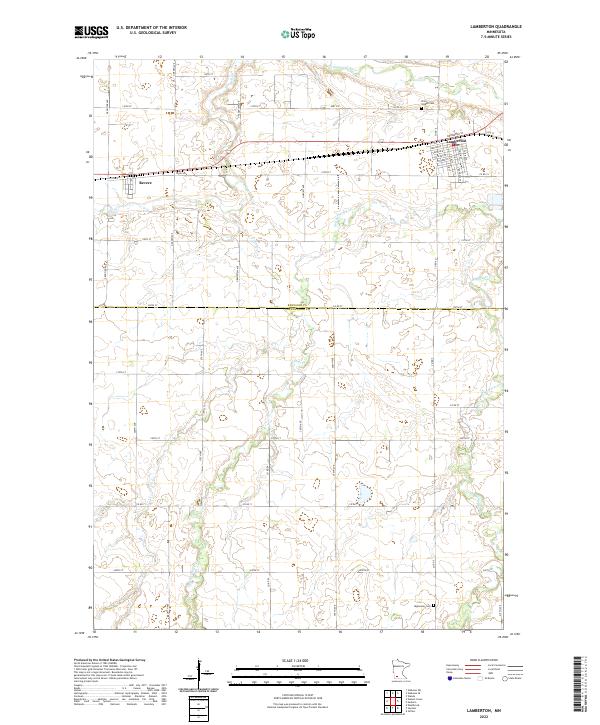 Lamberton, MN — USGS 7.5-minute topo (2022)