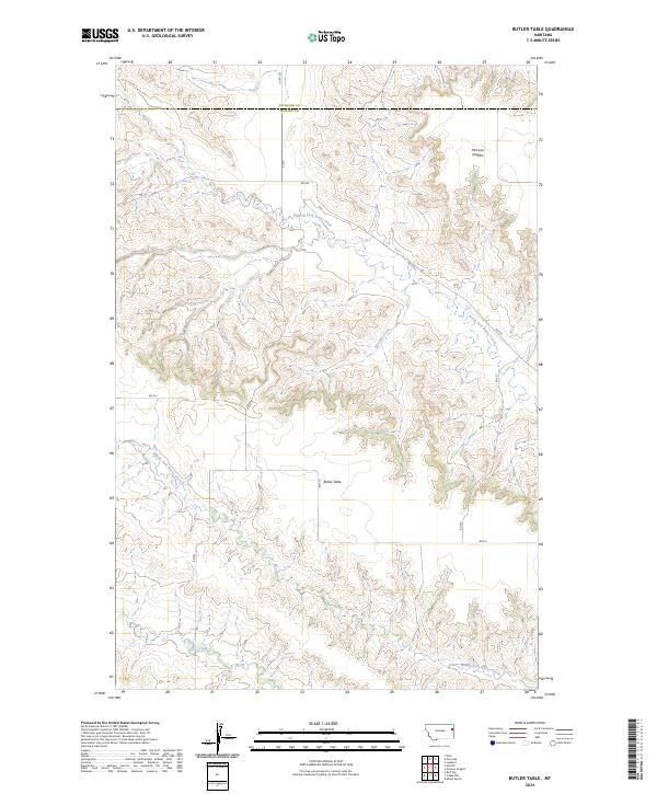 Butler Table, MT — USGS 7.5-minute topo (2024)