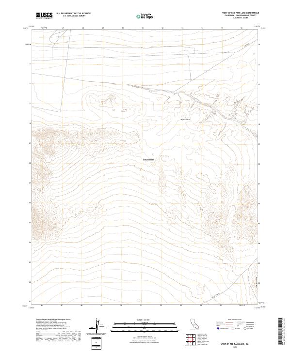 West of Red Pass Lake, CA — USGS 7.5-minute topo (2021)