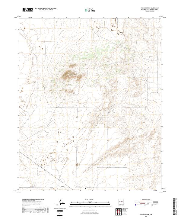 Pino Mountain, NM — USGS 7.5-minute topo (2023)