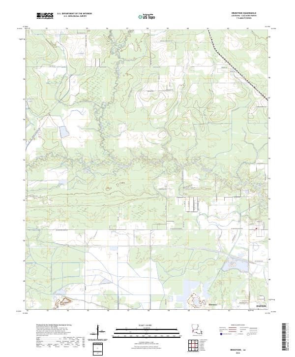 Brimstone, LA — USGS 7.5-minute topo (2024)