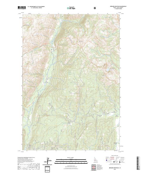 Bernard Mountain, ID — USGS 7.5-minute topo (2024)
