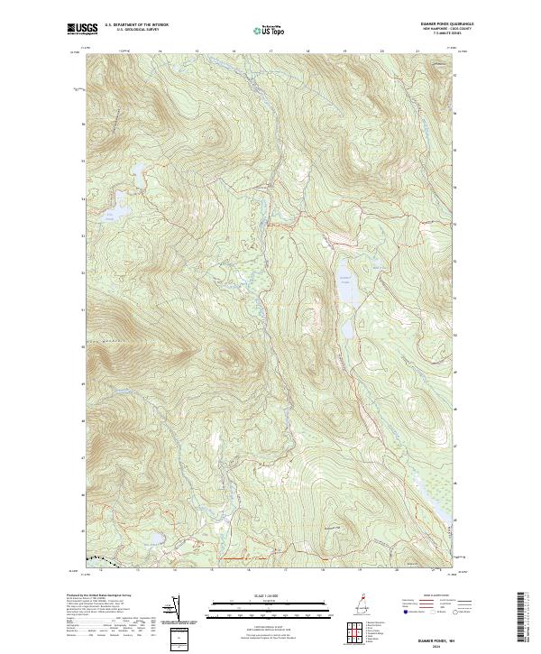Dummer Ponds, NH — USGS 7.5-minute topo (2024)