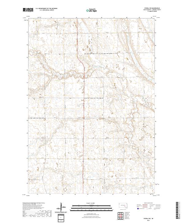 Storla SW, SD — USGS 7.5-minute topo (2021)