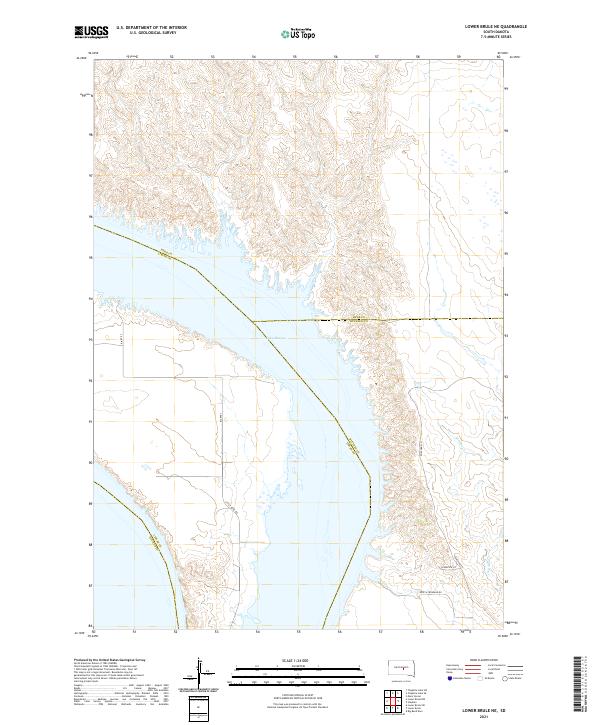 Lower Brule NE, SD — USGS 7.5-minute topo (2021)