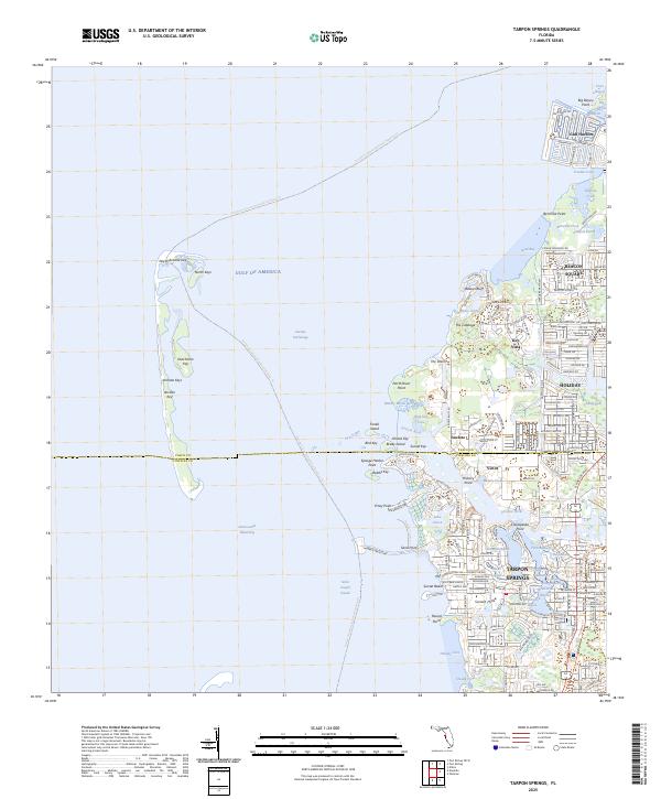 Tarpon Springs, FL — USGS 7.5-minute topo (2025)