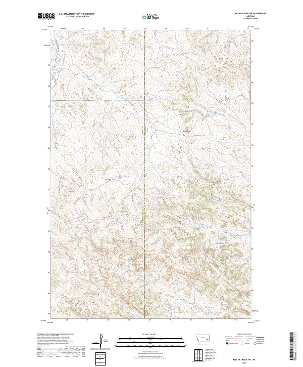 Miller Creek SW, MT — USGS 7.5-minute topo (2024)