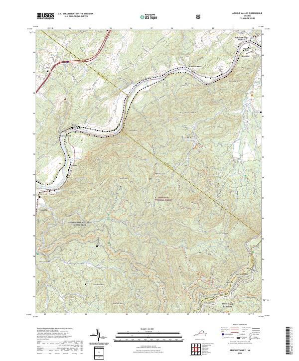 Arnold Valley, VA — USGS 7.5-minute topo (2022)