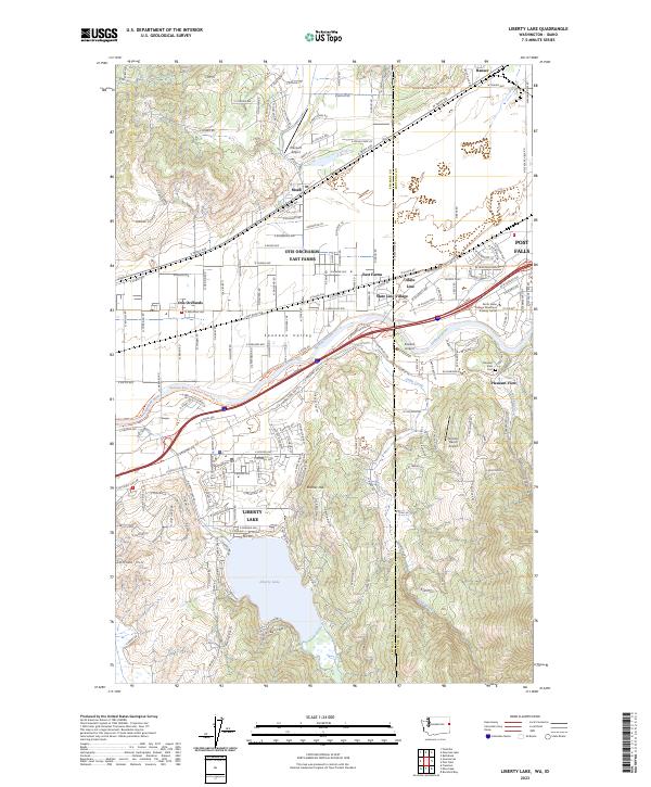 Liberty Lake, WA-ID — USGS 7.5-minute topo (2023)