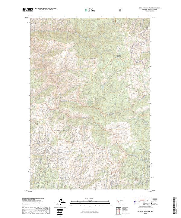 Bald Top Mountain, MT — USGS 7.5-minute topo (2024)