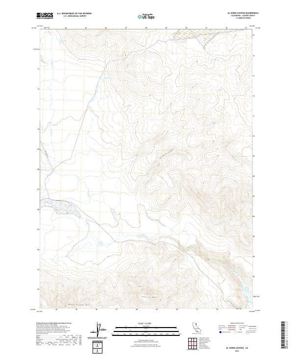 Al Shinn Canyon, CA — USGS 7.5-minute topo (2021)