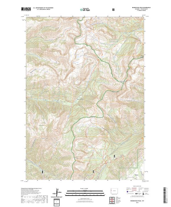 Rendezvous Peak, WY — USGS 7.5-minute topo (2023)