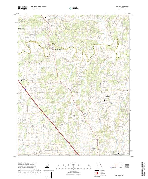 Oak Ridge, MO — USGS 7.5-minute topo (2021)