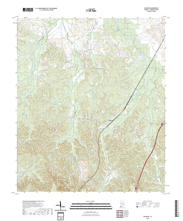 Calhoun, AL — USGS 7.5-minute topo (2024)