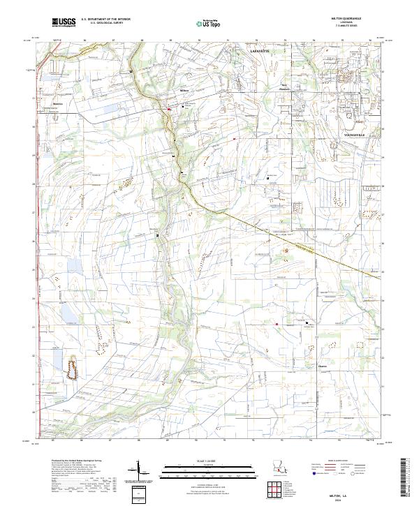 Milton, LA — USGS 7.5-minute topo (2024)