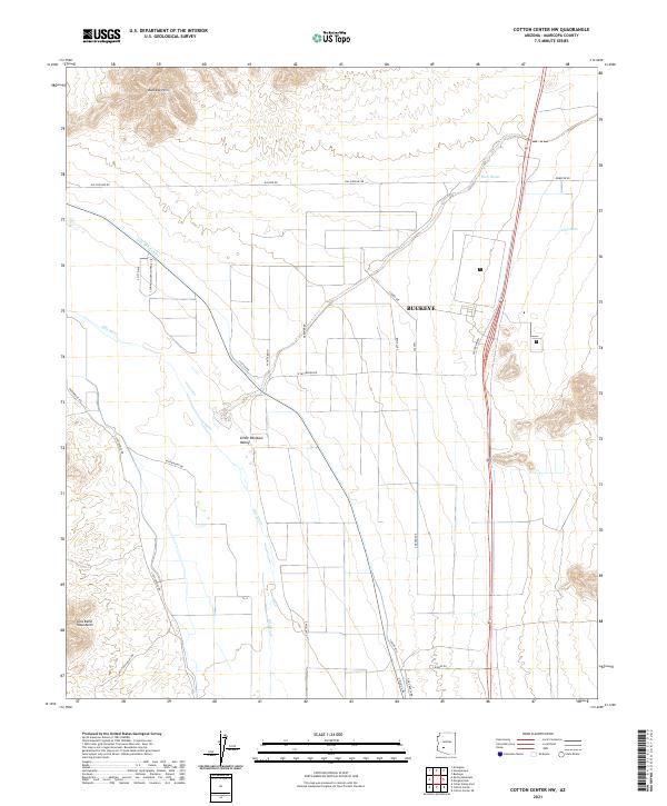 Cotton Center NW, AZ — USGS 7.5-minute topo (2021)