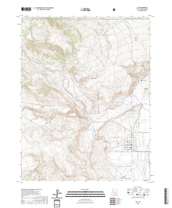 Loa, UT — USGS 7.5-minute topo (2023)