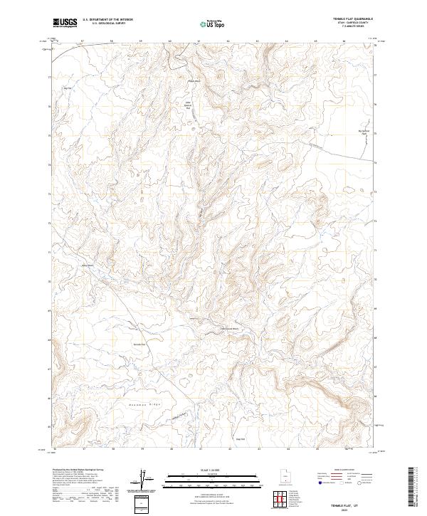 Tenmile Flat, UT — USGS 7.5-minute topo (2023)