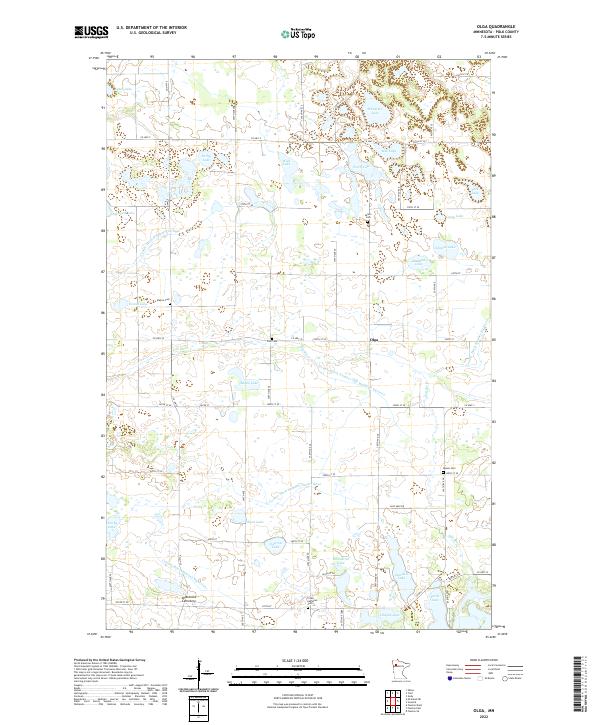 Olga, MN — USGS 7.5-minute topo (2022)