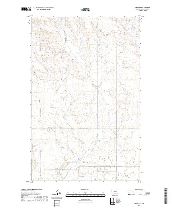 Larslan NW, MT — USGS 7.5-minute topo (2024)