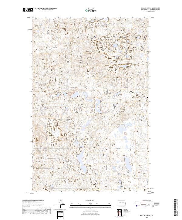 Pelican Lake SE, ND — USGS 7.5-minute topo (2024)