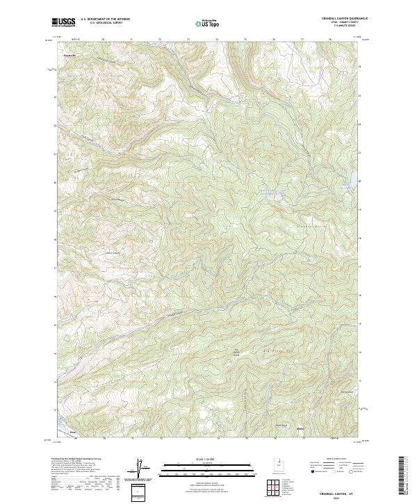 Crandall Canyon, UT — USGS 7.5-minute topo (2023)